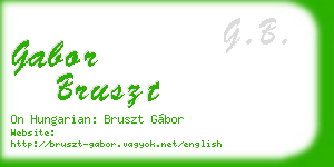gabor bruszt business card
