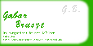 gabor bruszt business card